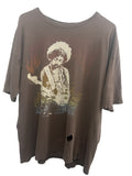Vintage Jimi Hendrix Santa Clara 2007 Fairgrounds Brown Graphic T-Shirt