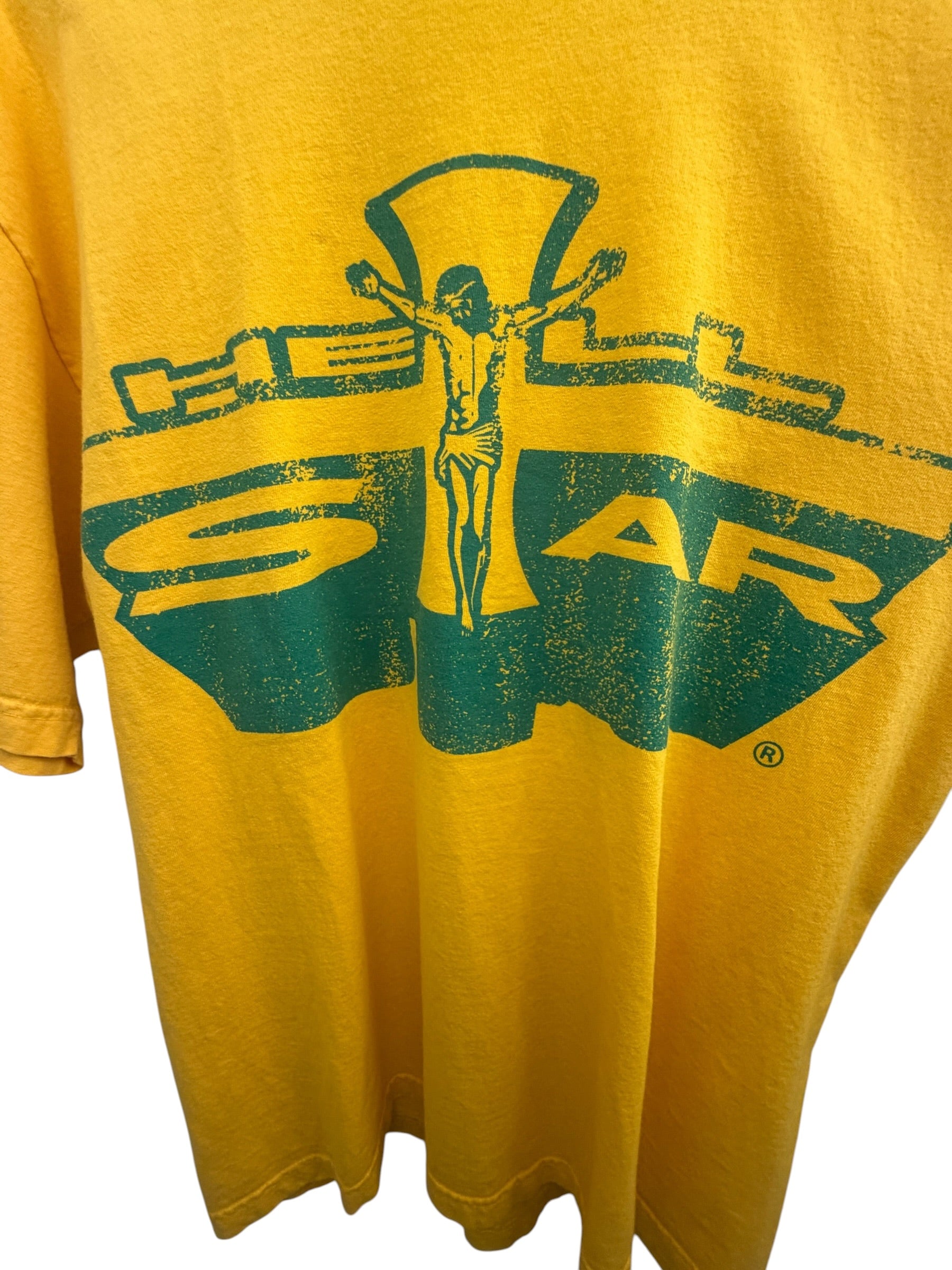 Hellstar Studios Path to Pardise Jesus Emblem T-Shirt Yellow