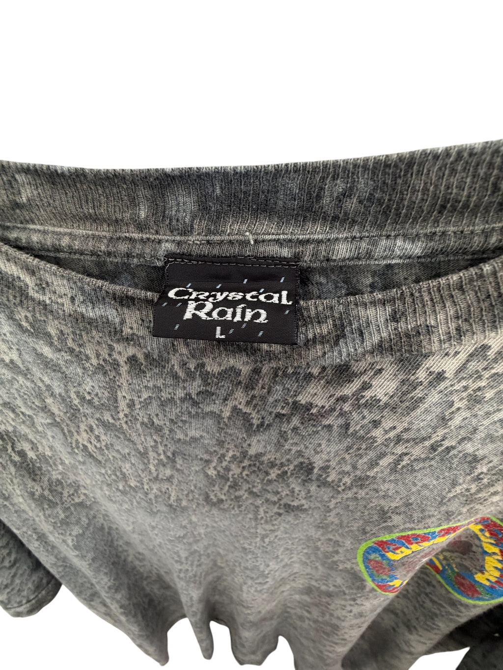 Vintage 1992 Grateful Dead Skull and Roses Acid Wash T-Shirt