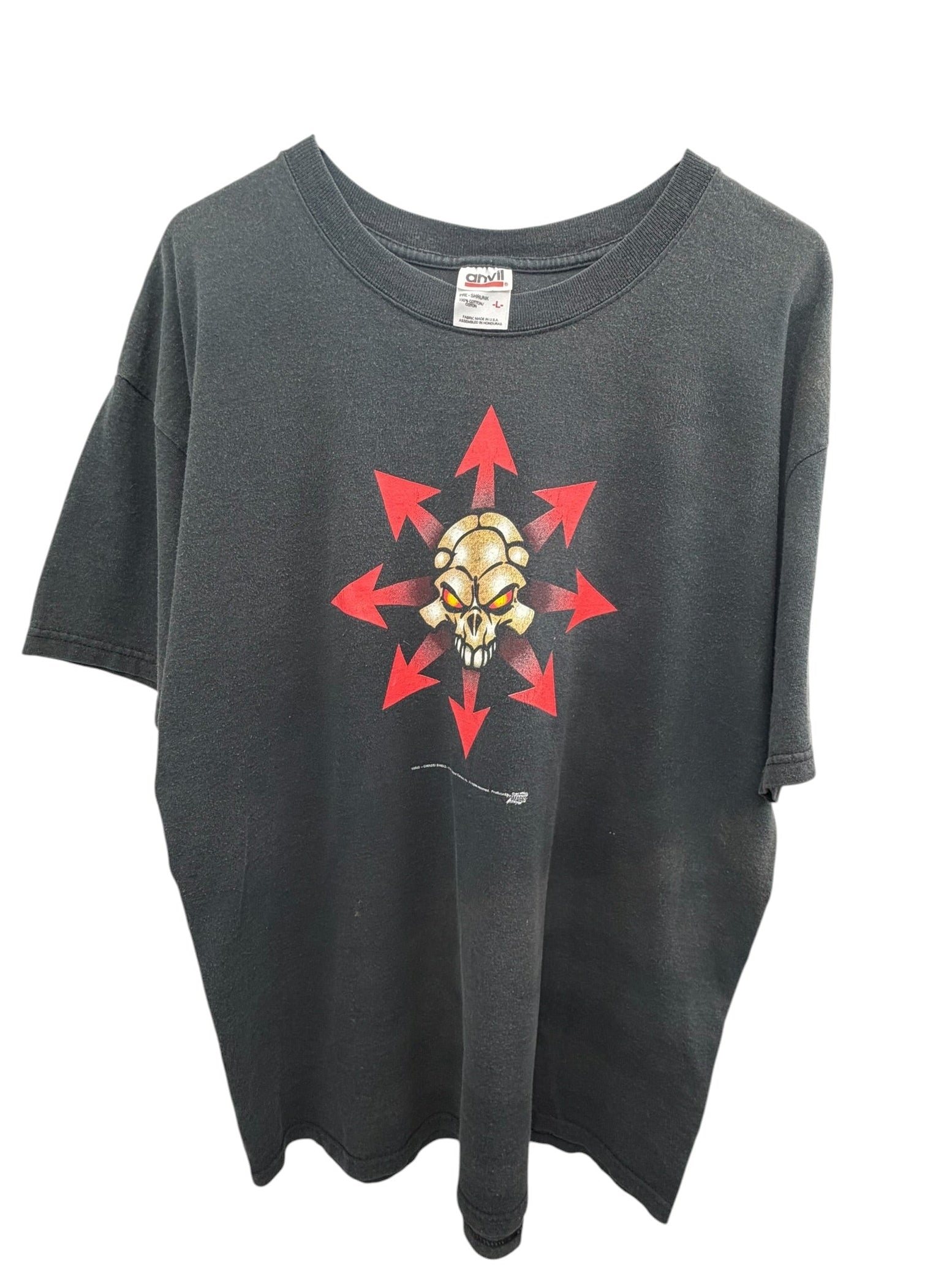 Vintage 2001 Chaos!Comics Skull Icon Graphic T-Shirt