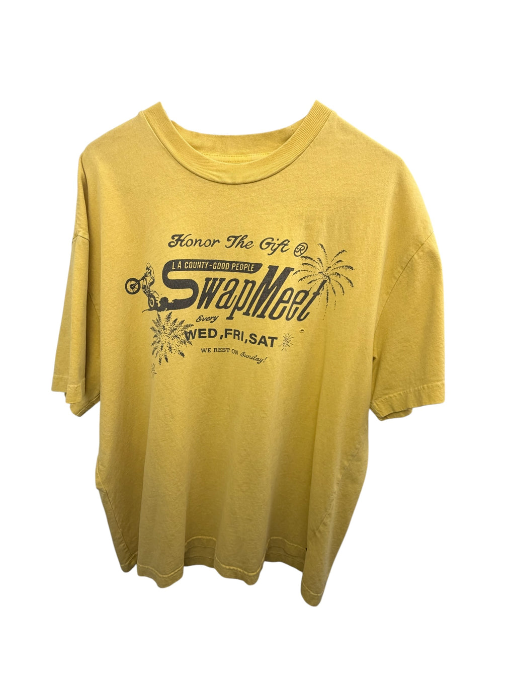 Honor The Gift LA County Swap Meet Graphic T-shirt Yellow