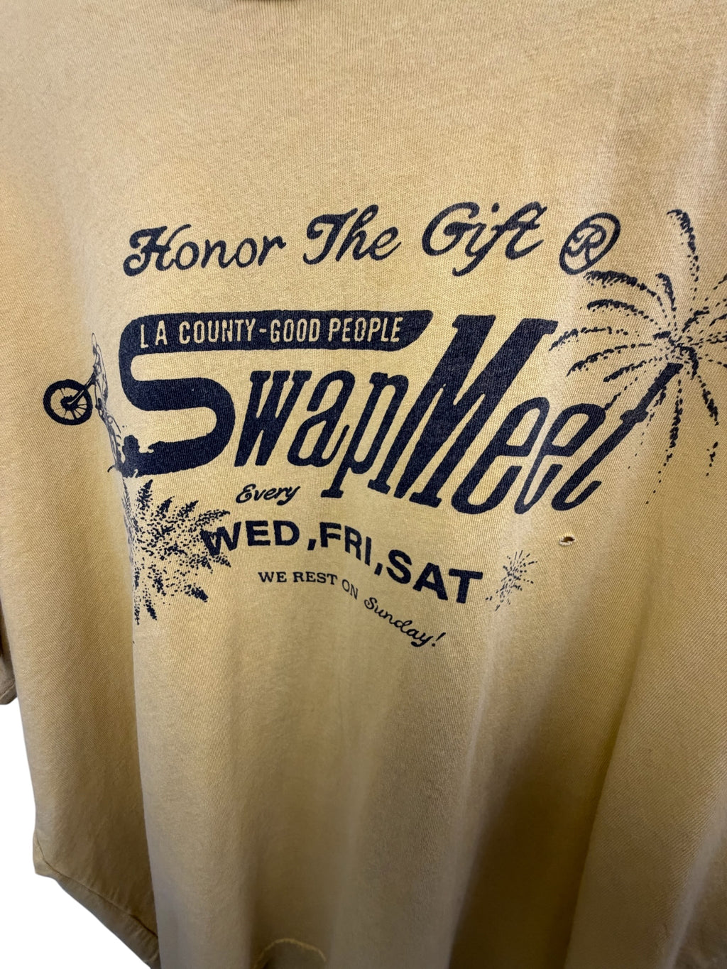 Honor The Gift LA County Swap Meet Graphic T-shirt Yellow