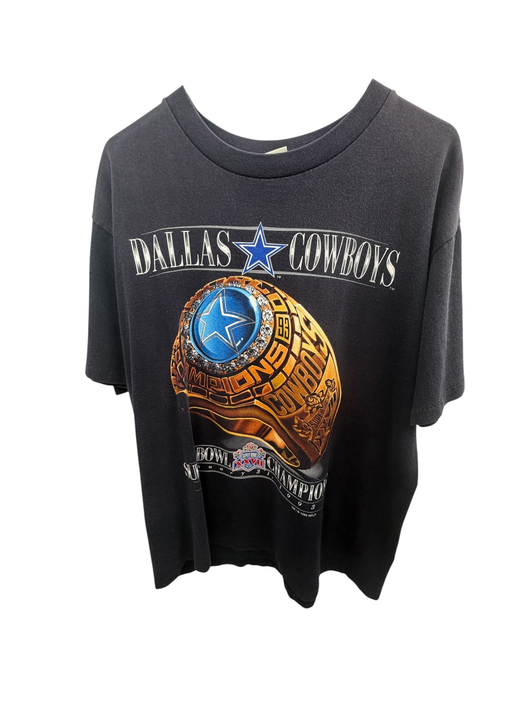 Vintage 1993 Dallas Cowboys Super Bowl XXVll Champions Ring Shirt