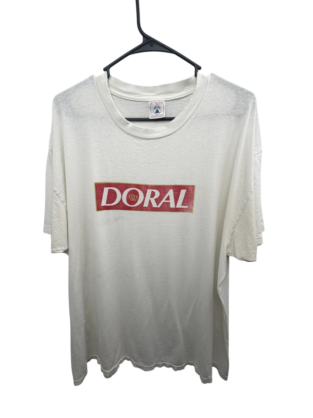 Vintage 90s Doral Cigarettes Box Logo T-shirt Made in USA
