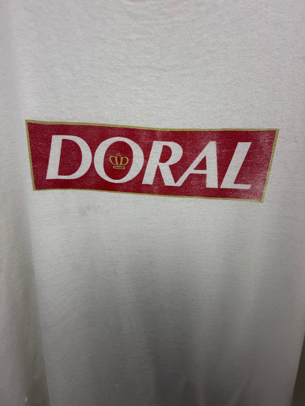 Vintage 90s Doral Cigarettes Box Logo T-shirt Made in USA