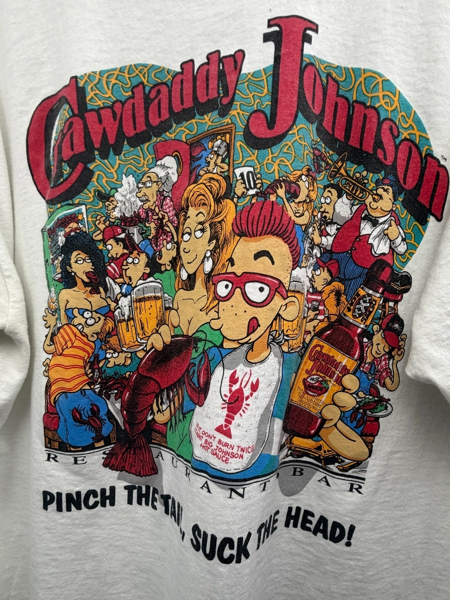 Vintage Big Johnson Crawdaddy Johnson Bar Humor T-Shirt
