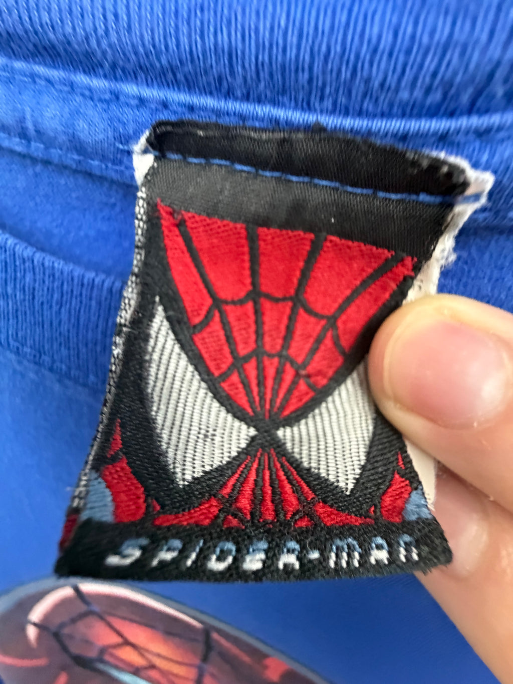 Vintage 2002 Spider- Man Movie Promo Blue Graphic T-Shirt