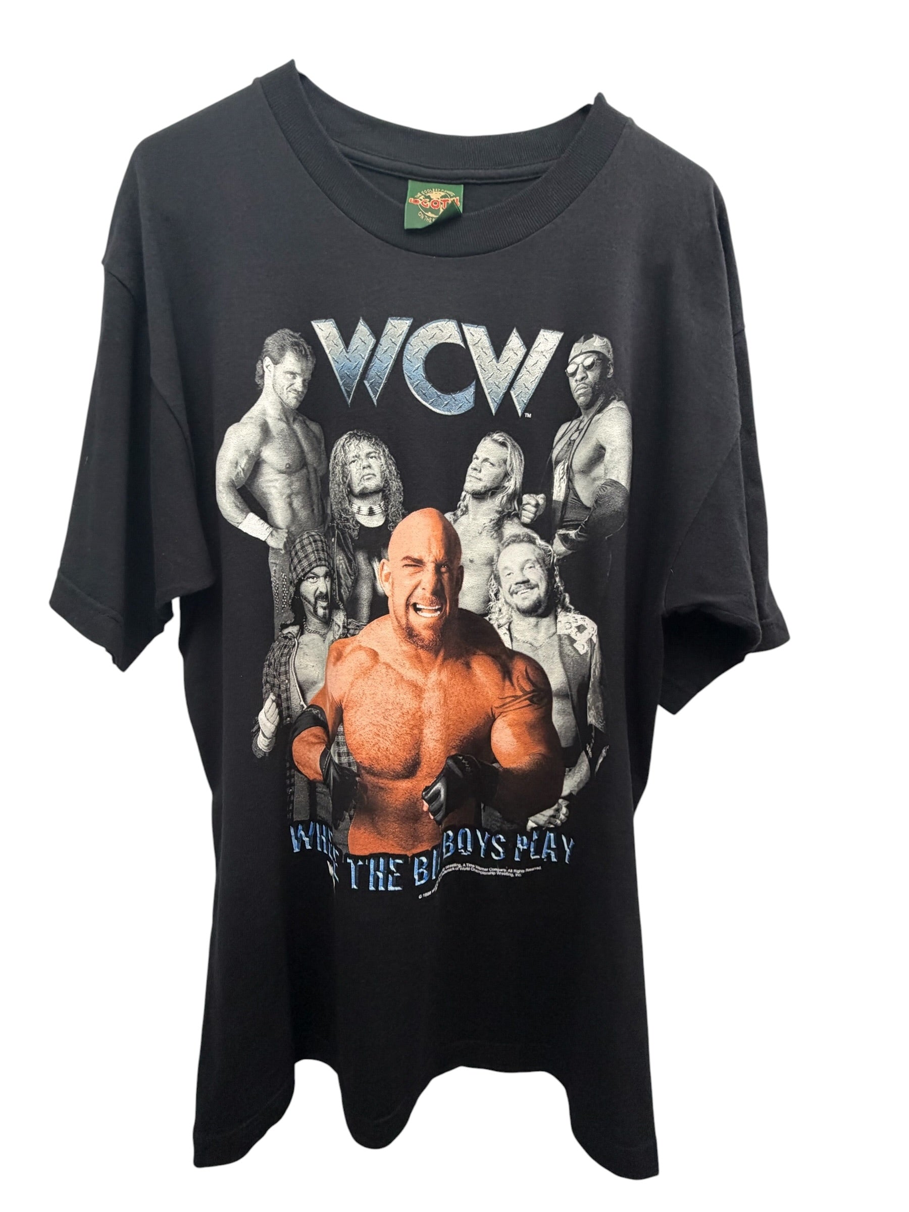 Vintage 1998 WCW Where The Big Boys Play Goldberg Ensemble T-Shirt
