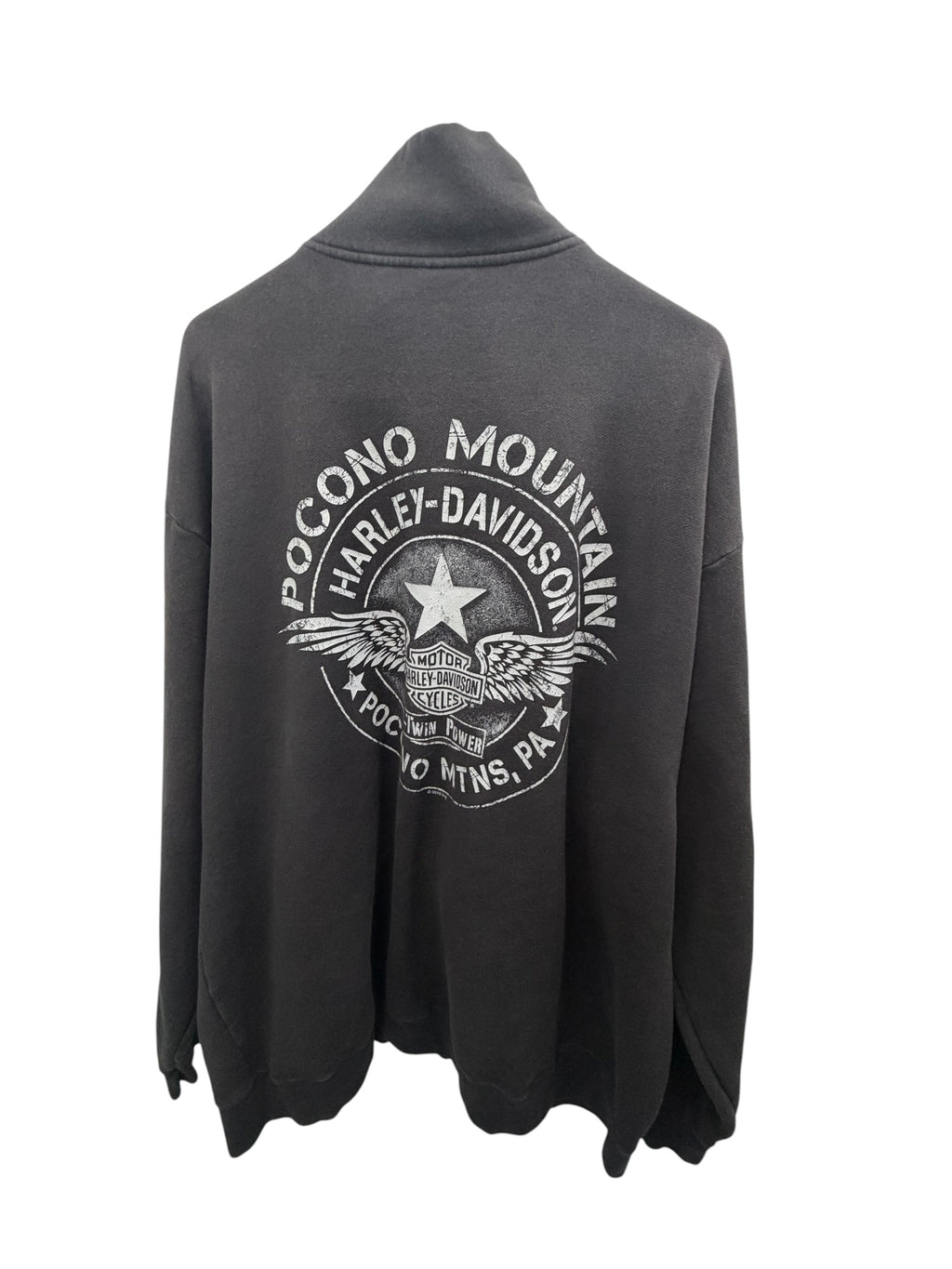 Harley Davidson Bar & Shield Full Zip Mock Neck Sweatshirt