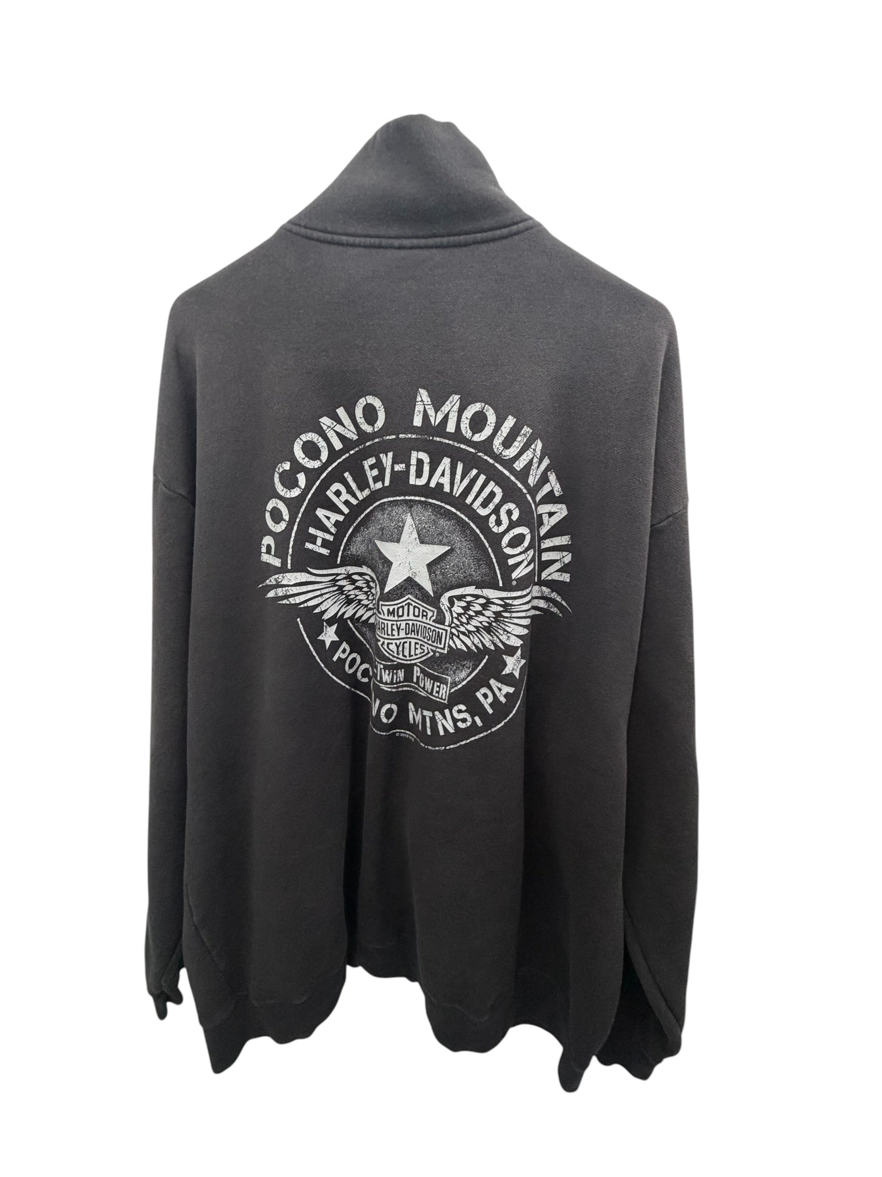 Harley Davidson Bar & Shield Full Zip Mock Neck Sweatshirt