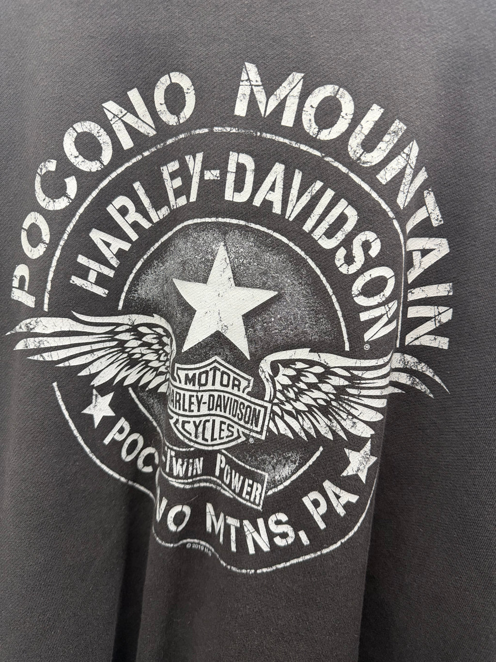 Harley Davidson Bar & Shield Full Zip Mock Neck Sweatshirt