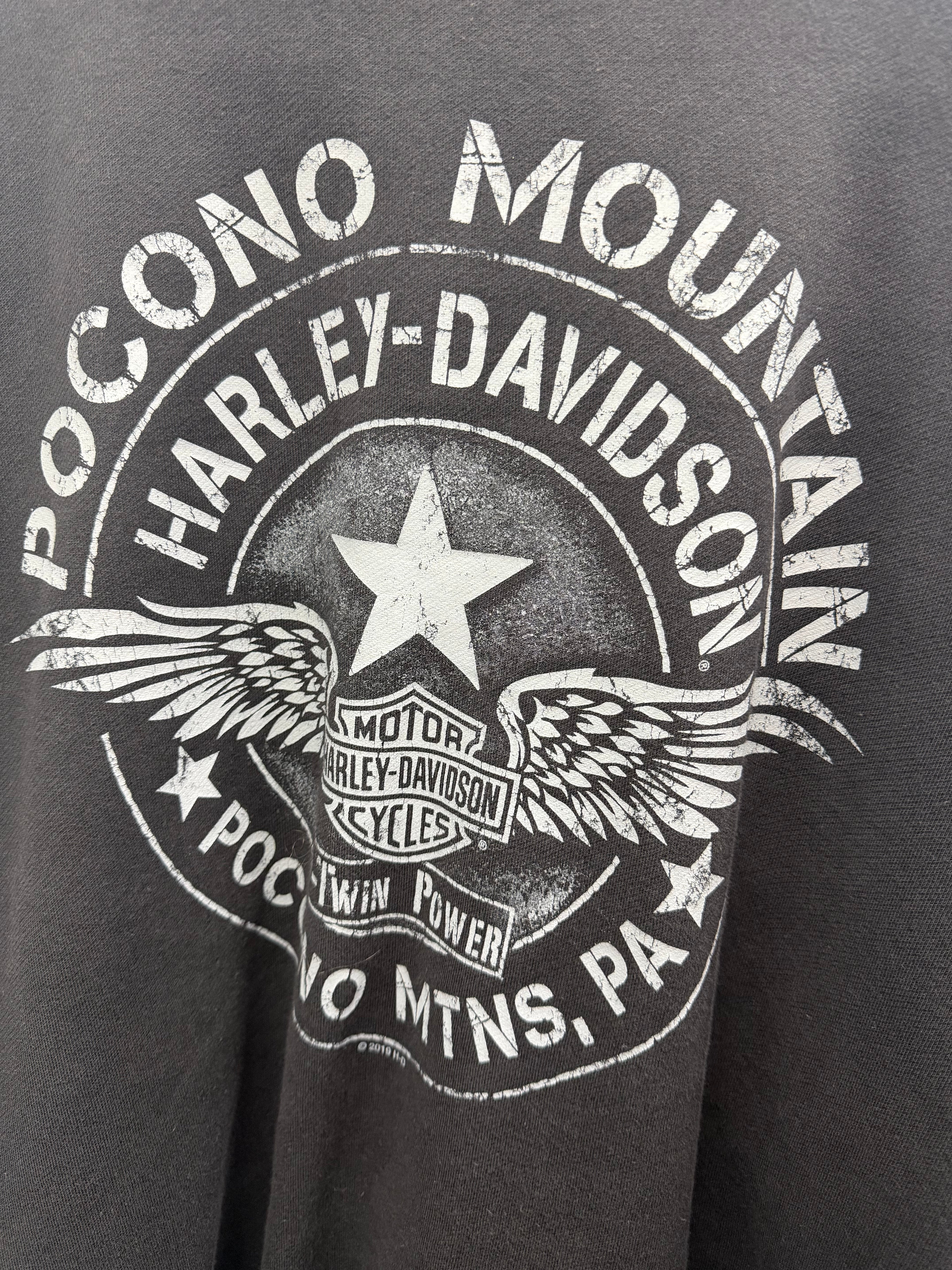 Harley Davidson Bar & Shield Full Zip Mock Neck Sweatshirt