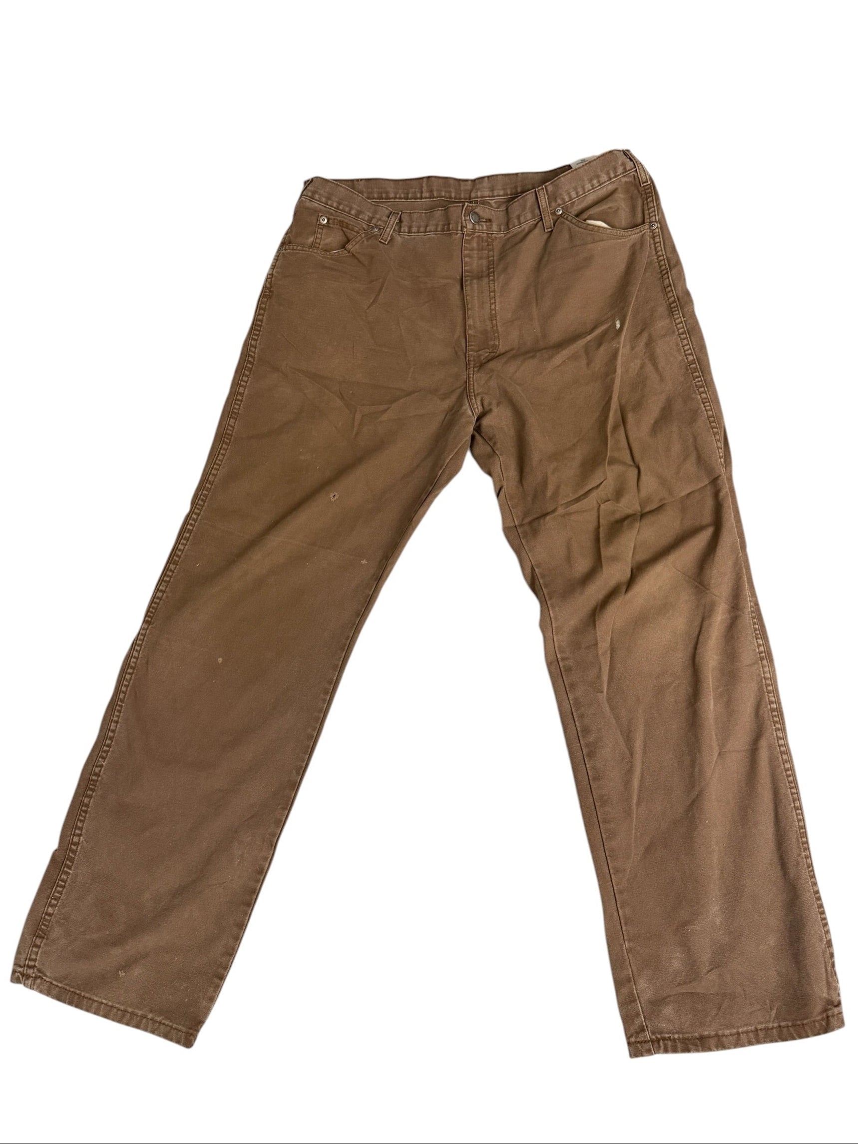 Dickies Men’s Brown Duck Canvas Carpenter Utility Work Pants