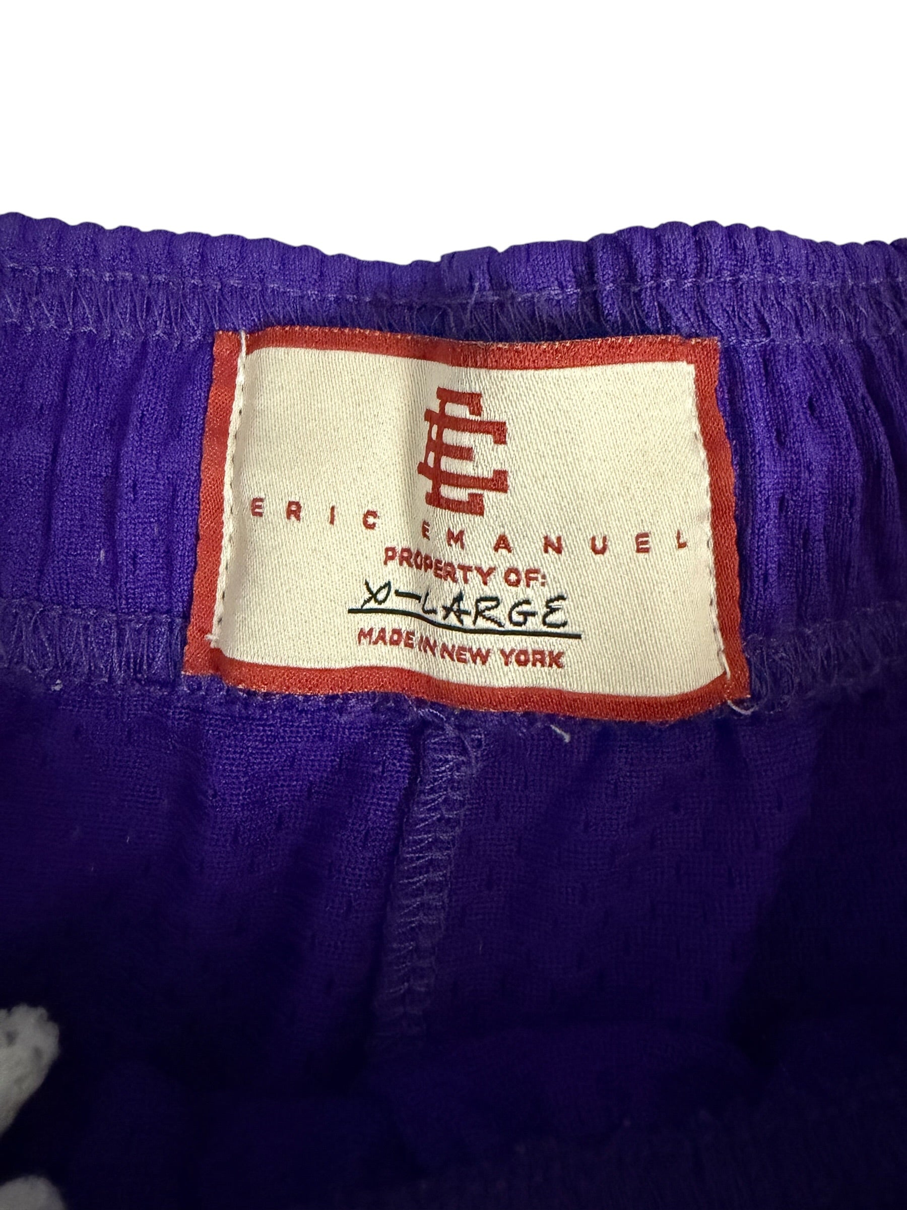 Eric Emanuel EE Basic Mesh Shorts in Purple and Yellow