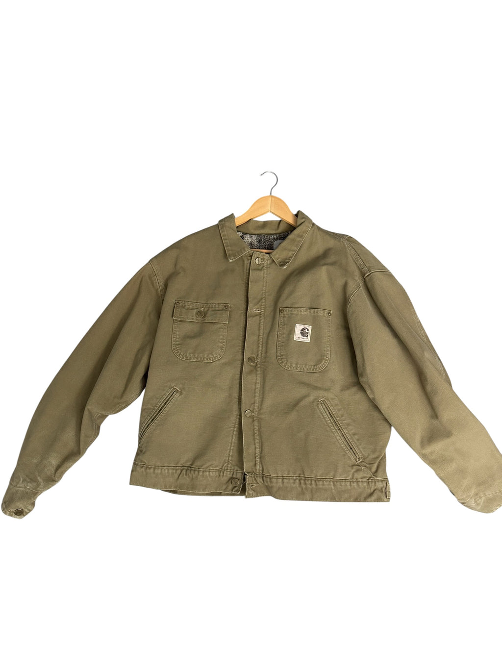 Vintage Carhartt Southwestern Aztec Blanket Lined Duck Canvas Jacket