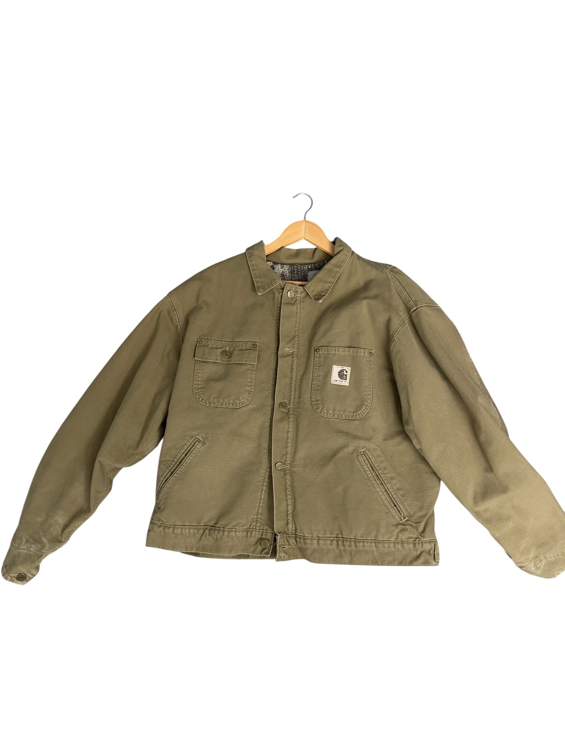 Vintage Carhartt Southwestern Aztec Blanket Lined Duck Canvas Jacket