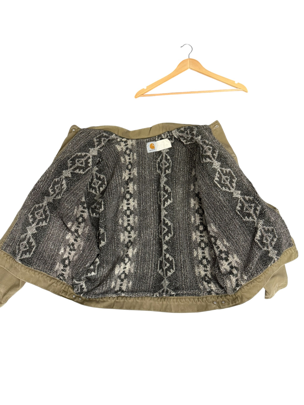 Vintage Carhartt Southwestern Aztec Blanket Lined Duck Canvas Jacket
