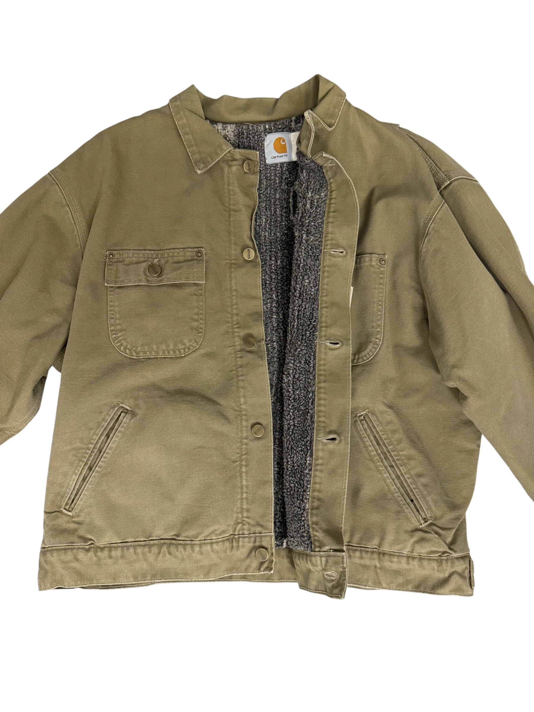 Vintage Carhartt Southwestern Aztec Blanket Lined Duck Canvas Jacket