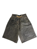 GV Gallery Raspberry Hills Rusted Chocolate Distressed Leather Double Knee Shorts