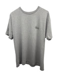 Stussy Basic Logo Grey Cotton T-Shirt