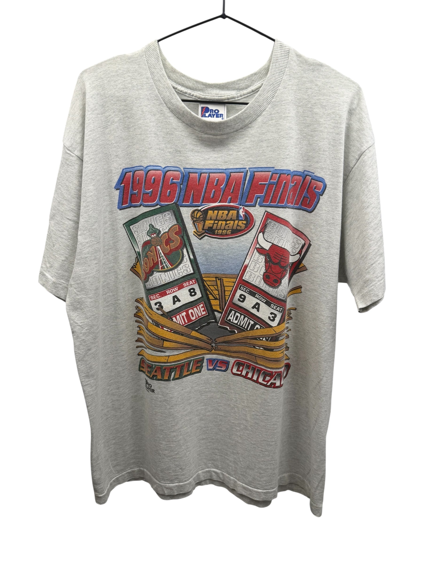 Vintage 1996 NBA Finals Seattle SuperSonics vs Chicago bulls Graphic T-Shirt